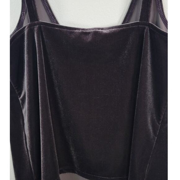 Madewell Velvet Tank Top Womens XXS Black Goth Witchy Whimsical Punk Biker Top - Picture 4 of 8